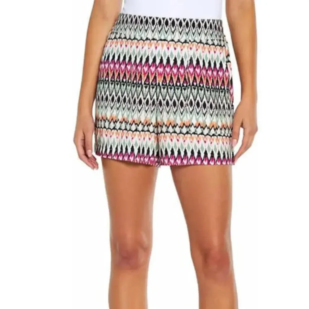 Wildfox Colorful Shorts Womens XL Pullon Pockets Casual Hi Rise Boho Beachy